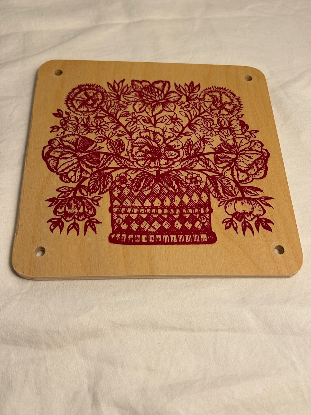 Vintage Wooden Flower Press Top Floral Craft Replacement Board boho art print - Picture 5 of 10